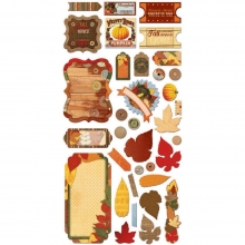 Die Cuts Noteworthy Farmers Market 36 delar Bo Bunny Scrapbooking Papper