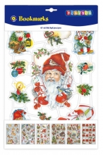 Bokmärken Jul - Tomtar, änglar & snögubbar -  6 ark