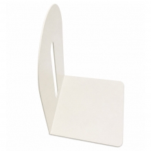 Bokstöd med gummifötter med vit färg. 2 Pack. Mått på bokstödet 15x11x10 cm