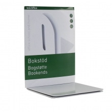 Bokstöd med gummifötter med vit färg. 2 Pack. Mått på bokstödet 15x11x10 cm