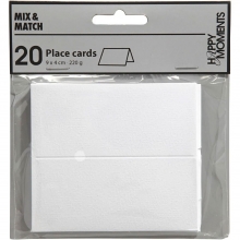 Bordsplaceringskort Vit 9x4 cm 20 st till scrapbooking, pyssel och hobby
