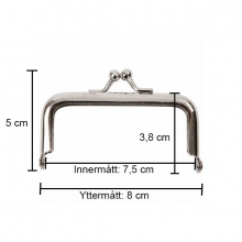 Väskhandtag och börshandtag Bredd 8 cm 1 st Spännen
