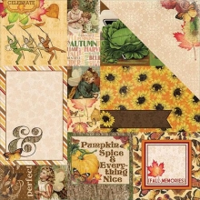 Papper Bo Bunny Enchanted Harvest Bountiful Scrapbooking