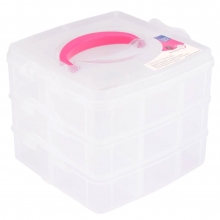 Förvaringsbox - Stapelbar Låda Med 18 Fack - 15x15x12 cm