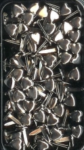 Brads - Mini Hjärta Silver - 100 st