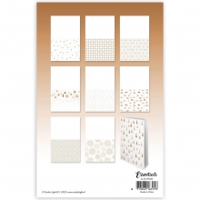 Paper Pad Foiled Cards 24 st - Bronze Christmas - Studio Light