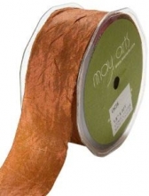 3 meter Silky Crushed Ribbon 40mm Rust Band