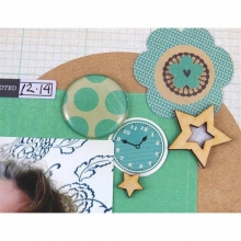Epoxy Stickers Bubble Caps Clear Mini Round nr 14 Epiphany Crafts Klistermärken