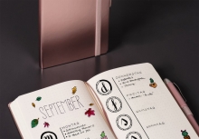 Bullet Journal A5 - Metallic Rosé - 192 sidor