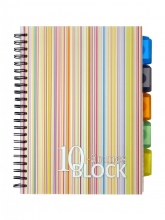 Spiral 10-Ämnes Block A5 PP Omslag A4 Kollegieblock Anteckningsbok