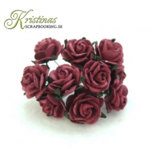 Pappersblommor pappersrosor Rose 15 mm Burgundy