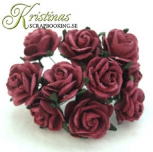 Pappersblommor pappersrosor Rose 20 mm Burgundy