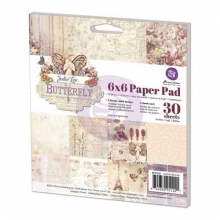 Paper Pad 6”x6” Prima Butterfly 30 ark Marketing