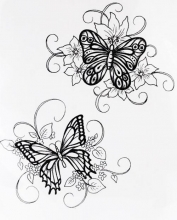 Cling Rubber Stamp Butterfly Medley Stamps EZ