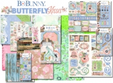 Combo Stickers 12"x12" BoBunny Butterfly Kisses Scrapbooking Papper