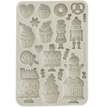 Silikonform A5 - Cakes - Candy Christmas - Stamperia