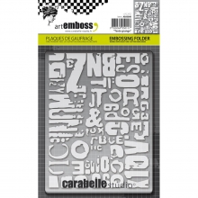 Embossing Folder 4.25"X5.75" Carabelle Texte Grunge Embossingfolder Stansmaskin