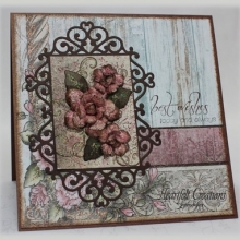 Paper Pad 12x12 Heartfelt Creations Vintage Floret Scrapbooking Papper