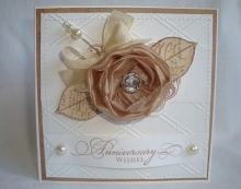 3 meter Silky Crushed Ribbon 40mm Rust Band