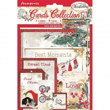 Cards Collection Stamperia - Romantic Christmas - 13 st