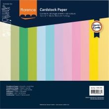 Cardstock Paket Pastell - Florence - Canvas - 60 ark