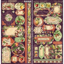 Cardstock Stickers Graphic 45 - Fruit & Flora