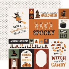 Paper Pad Carta Bella - Handmade Halloween - 12x12 Tum + Stickers