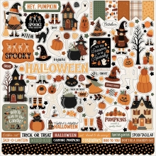 Paper Pad Carta Bella - Handmade Halloween - 12x12 Tum + Stickers