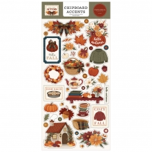 Chipboard Accents Carta Bella - Here Comes Autumn - 15x30 cm