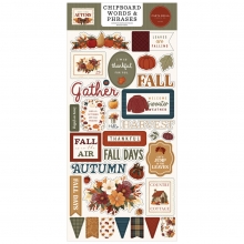 Chipboard Words Carta Bella - Here Comes Autumn - 15x30 cm