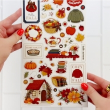 Chipboard Accents Carta Bella - Here Comes Autumn - 15x30 cm
