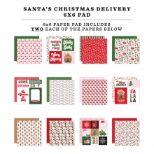Paper Pad Carta Bella - Santa's Christmas Delivery - 6x6 Tum - 24 ark