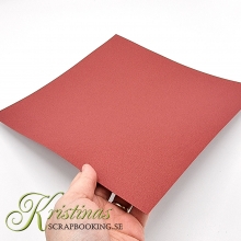 Cardstock Florence - Canvas - Cassis Tegelröd