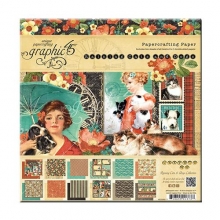 Paper Pad 8”x8” Graphic45 Raining Cats and Dogs Graphic 45