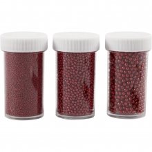 Caviar Pearls Röd 3 x 45 g till scrapbooking, pyssel och hobby