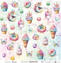 Scrapbooking Papper Craft O Clock - Unicorn Sweet