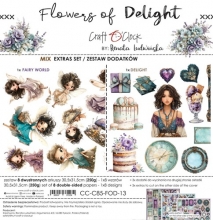 Paper Pack Extra Die Cut Set 12x12 - Craft O Clock - Flowers Of Delight