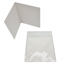 Kort och Kuvert 3x3 Inch - White - 20 st