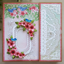 Stämpelset Heartfelt Creations Tweet Cherry Blossoms Shaping Mold 3D Dies