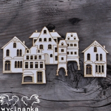 Chipboard Die Cuts Little Houses till scrapbooking, pyssel och hobby