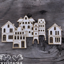 Chipboard Die Cuts Little Houses till scrapbooking, pyssel och hobby