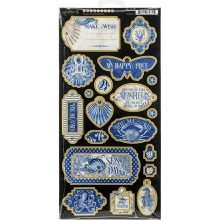 Chipboard Die Cuts Graphic 45 - Ocean Blue