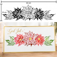 Schablon XL The Crafter's Workshop - Poinsettia - 42 x 15 cm