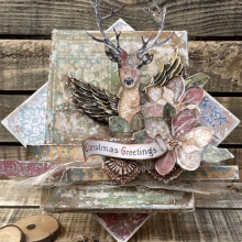 Paper Pad Stamperia - Christmas Greetings Backgrounds - 8x8 Tum