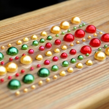 Winter Blooms Adhesive Pearls Dovecraft Christmas Colors Rhinestones