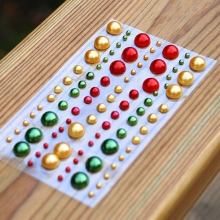 Winter Blooms Adhesive Pearls Dovecraft Christmas Colors Rhinestones