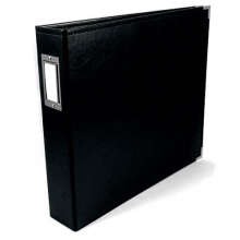 Albums Made Easy 12”x12” We R Memory Keepers Black Classic Leather Postbound Album 12 Tum