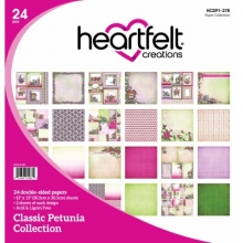 Paper Pad 12x12 Heartfelt Creations Classic Petunia Scrapbooking Papper
