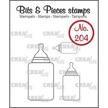 Clear Stamps Crealies - Bits & Pieces - Baby Bottles