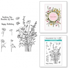 Clearstamps Spellbinders - Birthday Bouquet - 8 st